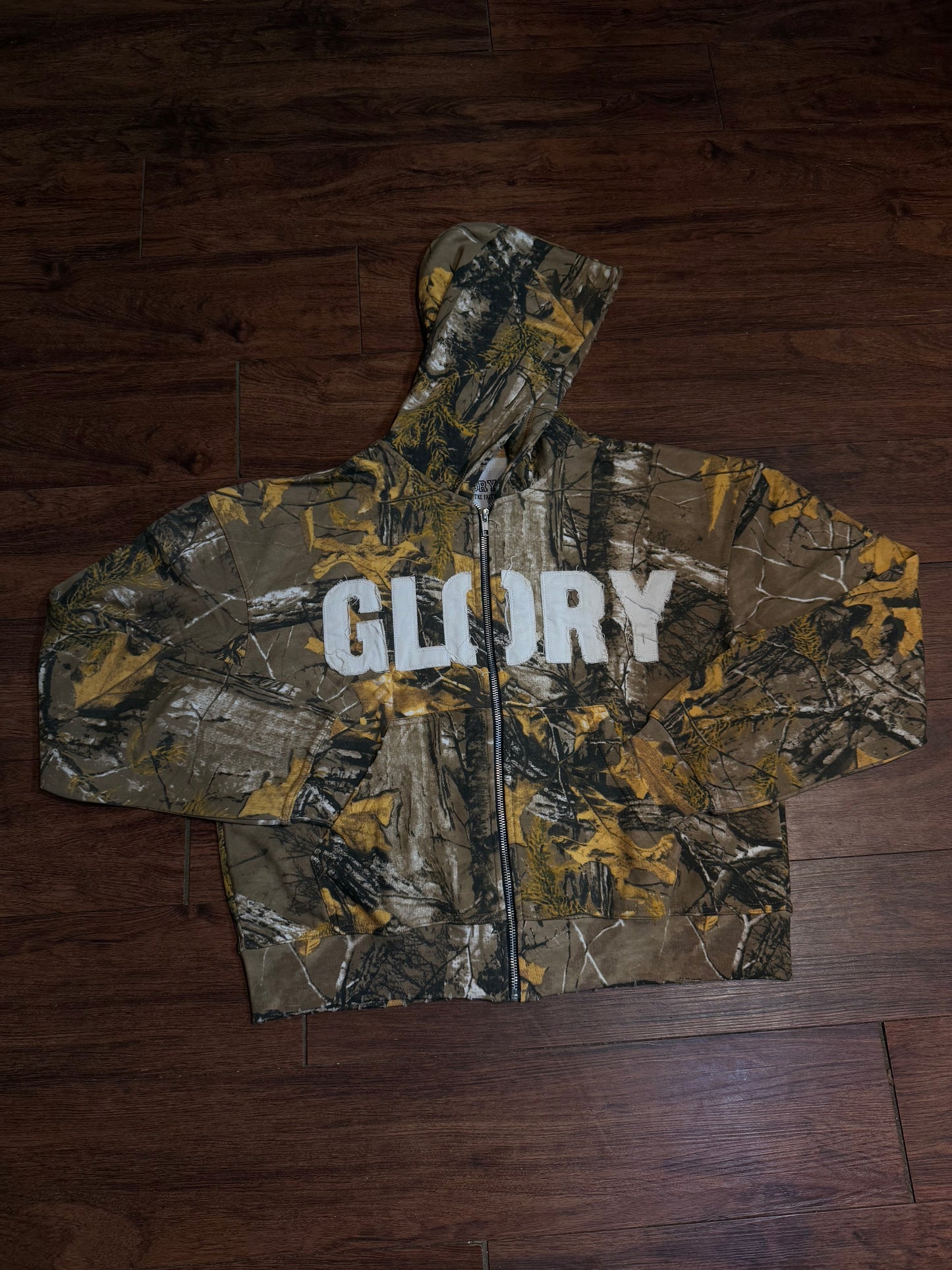 White Glory Camo Zipup