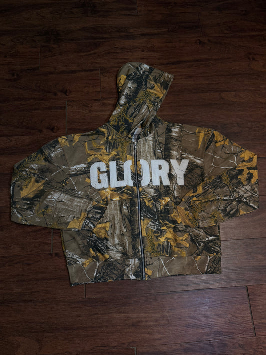 White Glory Camo Zipup