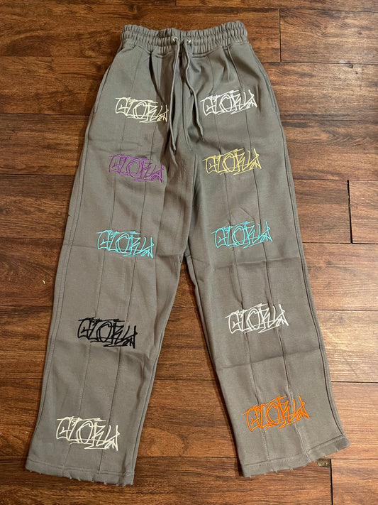 Grey 3 Panel Pants