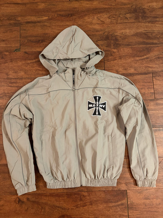 Grey Chaos Windbreaker Jacket