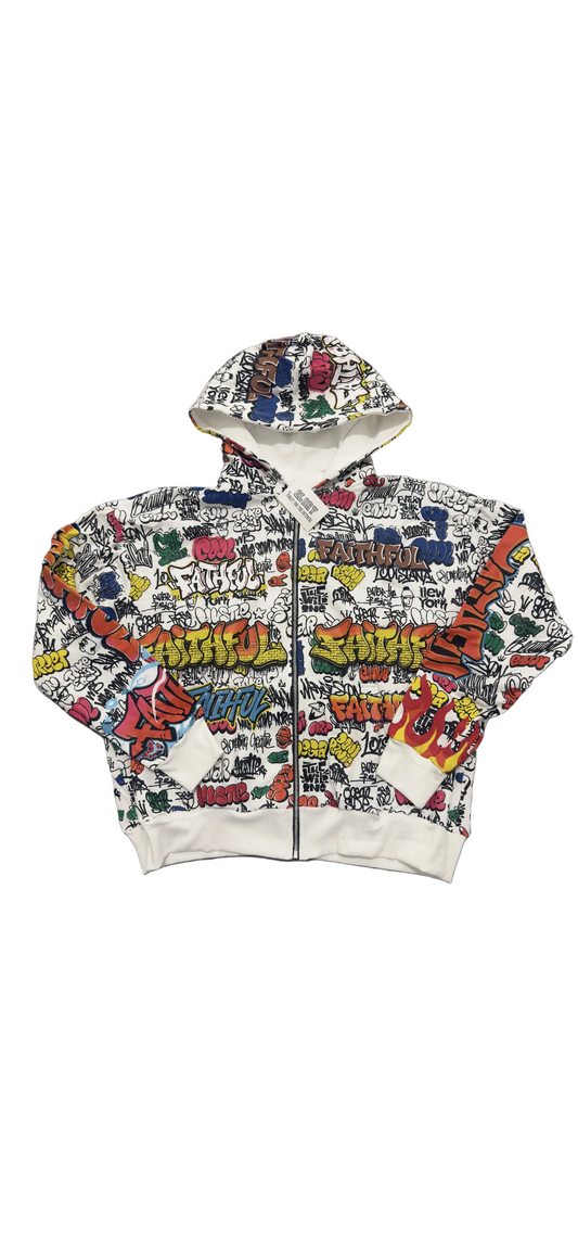WHITE GRAFFITI JACKET