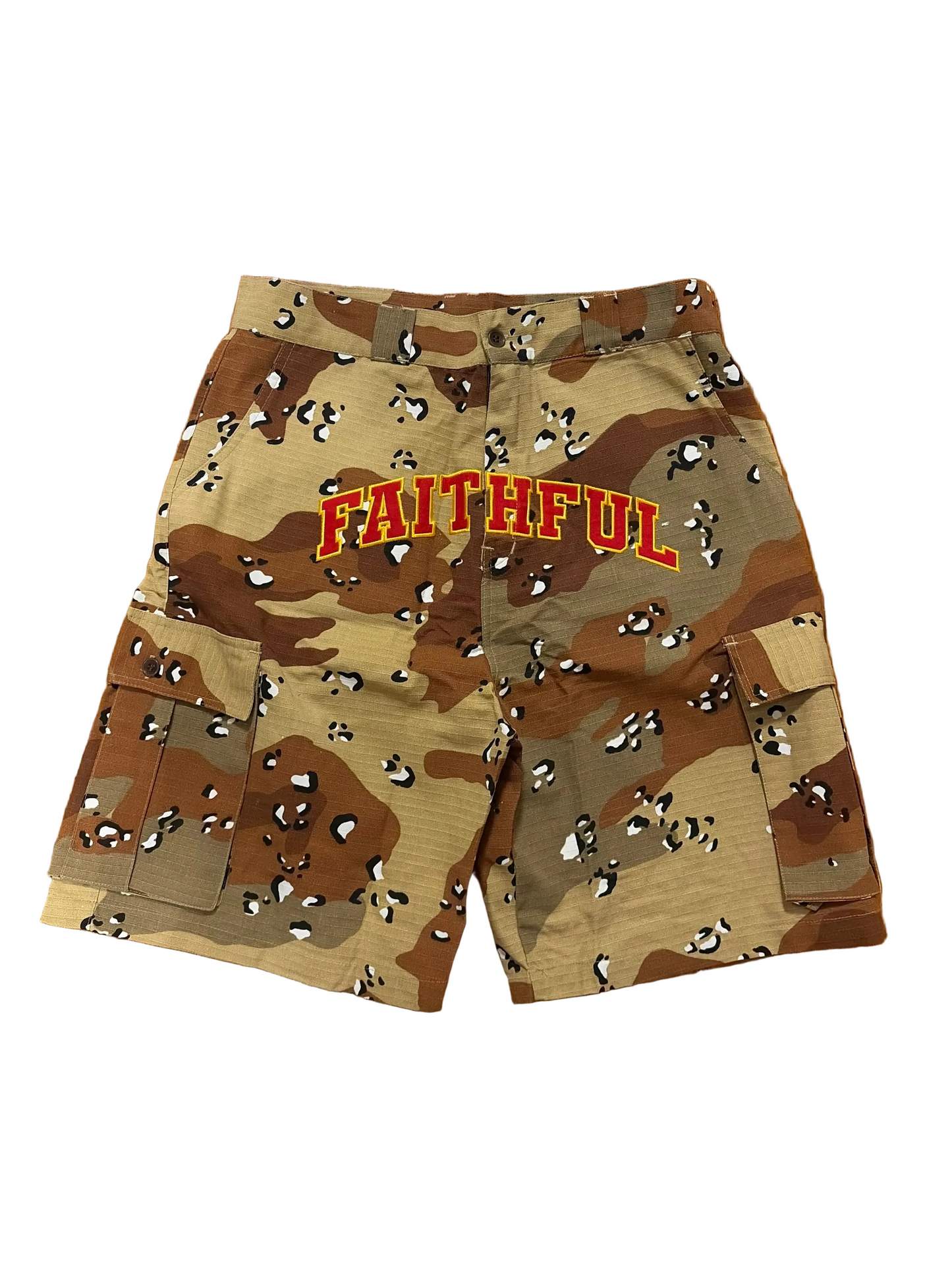 FAITHFUL RED CARGO SHORTS